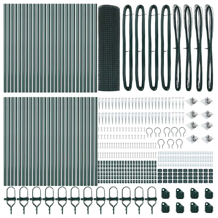 Stâlp de gard. Verde 100 x 0,8 m (plasă 12 x 12 mm) Oțel și PVC - WALTI WALTI