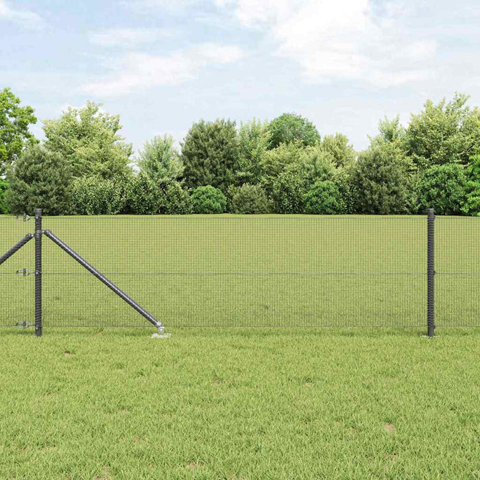 Stâlp de gard. Gri 10 x 0,6 m (rulou de plasă de 12 x 12 mm) - WALTI WALTI