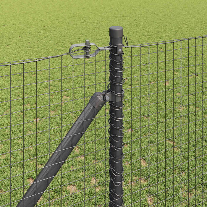 Stâlp de gard. Gri 10 x 1,2 m (25 x 25 mm plasă) Oțel și PVC - WALTI WALTI