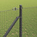 Stâlp de gard. Gri 10 x 1,4 m (plasă 19 x 19 mm) Oțel și PVC - WALTI WALTI