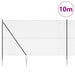 Stâlp de gard. Gri 10 x 1,6 m (plasă de 12 x 12 mm) Oțel și PVC - WALTI WALTI