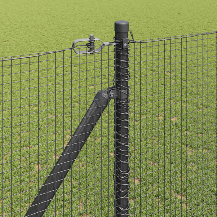 Stâlp de gard. Gri 10 x 1,6 m (plasă 16 x 16 mm) Oțel și PVC - WALTI WALTI