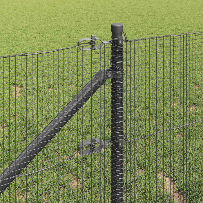 Stâlp de gard. Gri 25 x 0,6 m (plasă de 12 x 12 mm) Oțel și PVC - WALTI WALTI