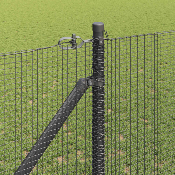 Stâlp de gard. Gri 25 x 1,2 m (plasă de 12 x 12 mm) Oțel și PVC - WALTI WALTI