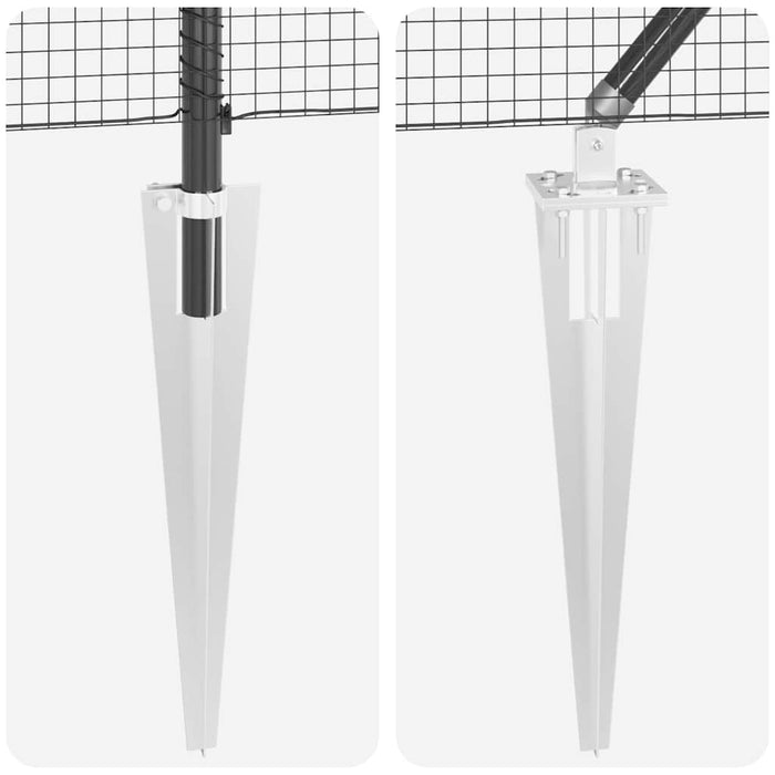 Stâlp de gard. Gri 25 x 1,2 m (plasă de 19 x 19 mm) Oțel și PVC - WALTI WALTI