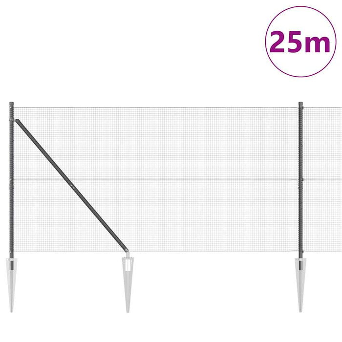 Stâlp de gard. Gri 25 x 1,4 m (împăturire 16 x 16 mm) - WALTI WALTI