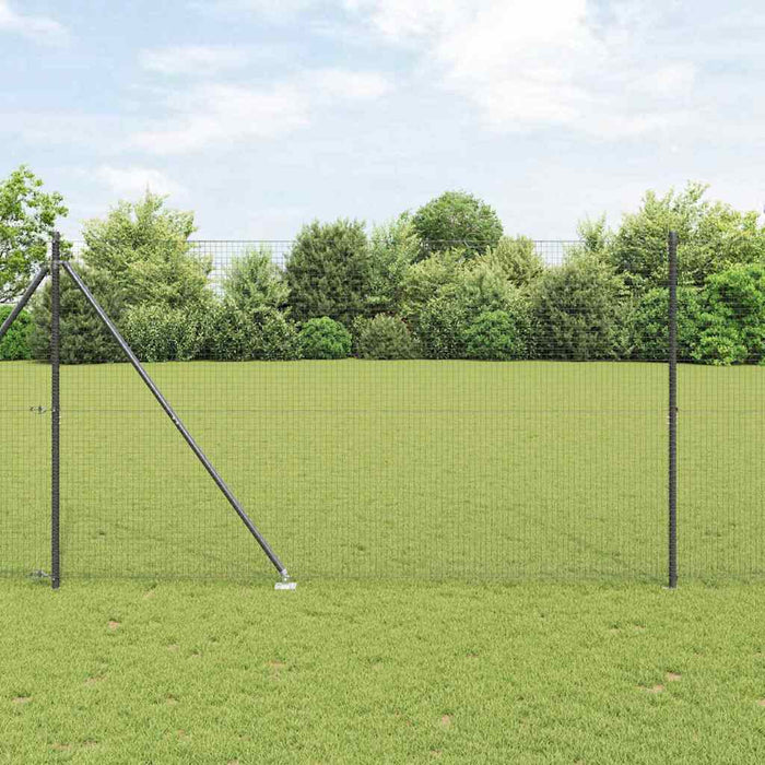 Stâlp de gard. Gri 25 x 1,5 m (plasă de 25 x 25 mm) Oțel - WALTI WALTI