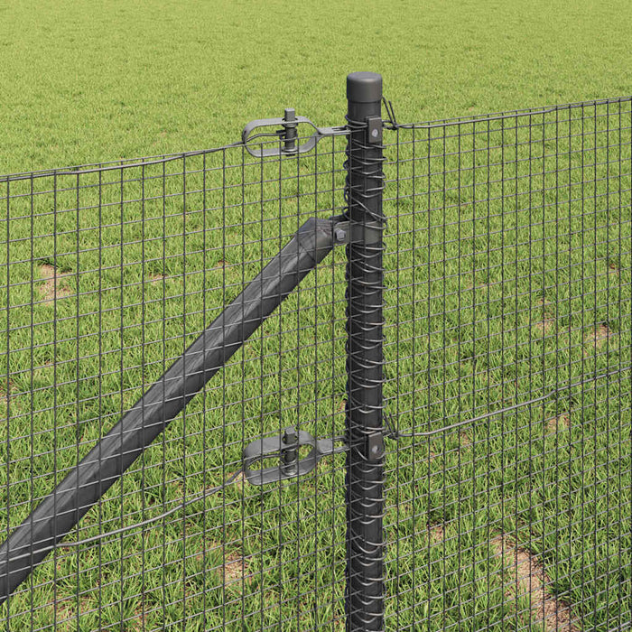 Stâlp de gard. Gri 50 x 0,5 m (plasă de 16 x 16 mm) Oțel și PVC - WALTI WALTI