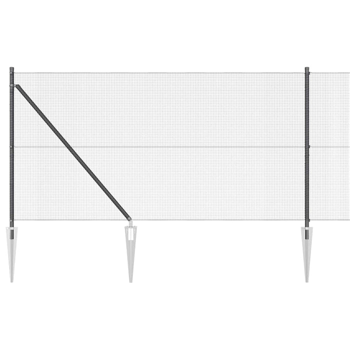 Stâlp de gard. Gri 50 x 1 m (rulou de plasă 12 x 12 mm) - WALTI WALTI