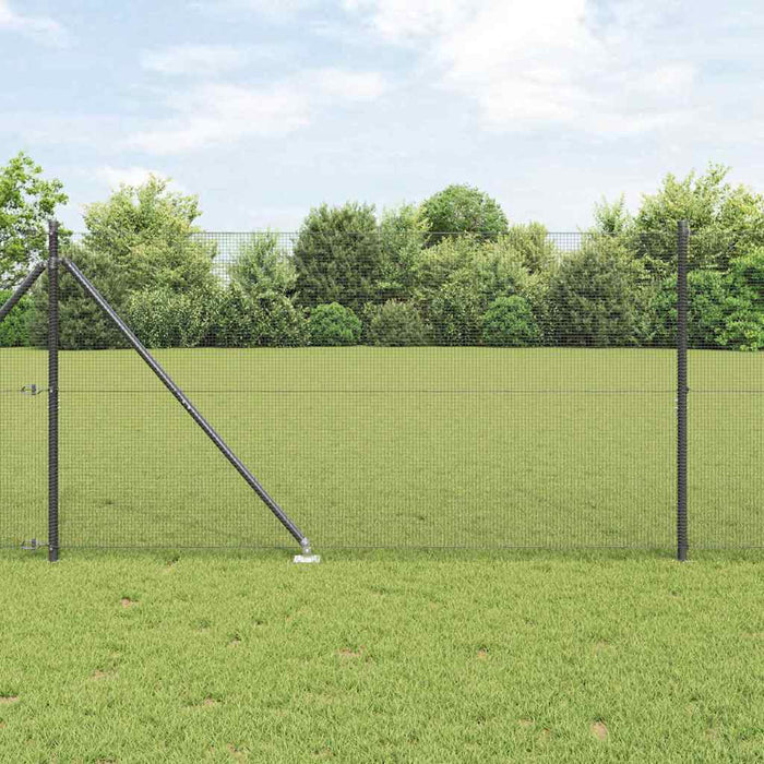 Stâlp de gard. Gri 50 x 1,2 m (plasã de 12 x 12 mm) Oțel și PVC - WALTI WALTI