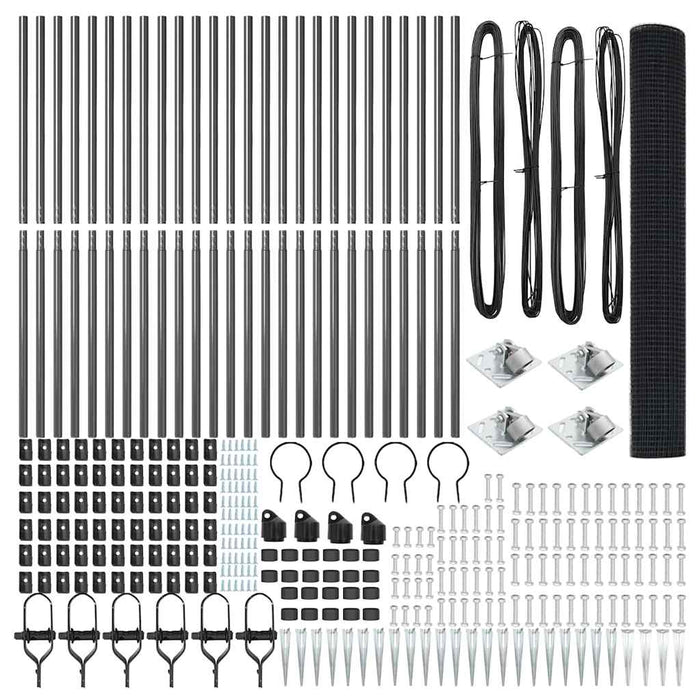 Stâlp de gard. Gri 50 x 1,4 m (rulou plasă de 19 x 19 mm) - WALTI WALTI