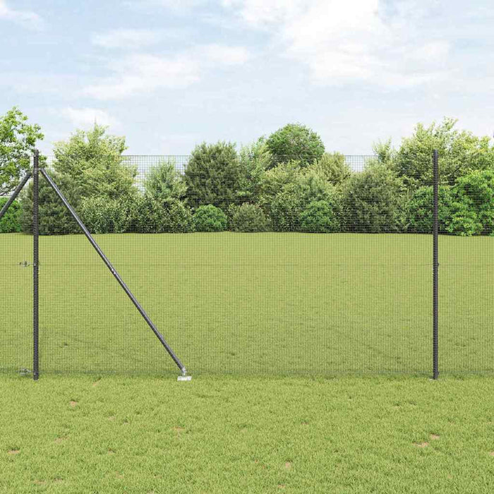 Stâlp de gard. Gri 50 x 1,5 m (plasă 16 x 16 mm) Oțel și PVC - WALTI WALTI