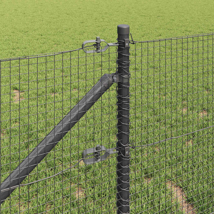 Stâlp de gard. Gri 100 x 0,5 m (plasă 19 x 19 mm) Oțel și PVC - WALTI WALTI