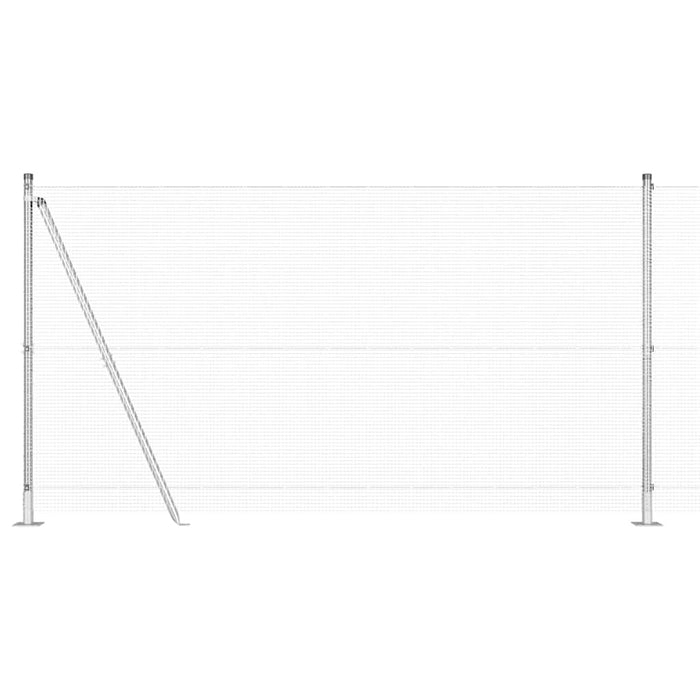Stâlp de gard. Argintiu 10 x 1,2 m (plasă 12 x 12 mm) Oțel - WALTI WALTI