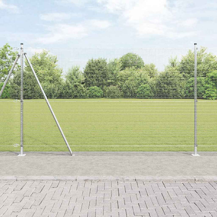 Stâlp de gard. Argintiu 10 x 1,4 m (plasă 19 x 19 mm) Oțel - WALTI WALTI