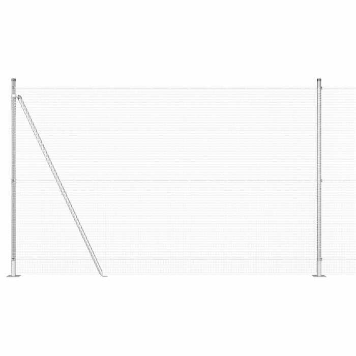 Stâlp de gard. Argintiu 10 x 1,5 m (12 x 12 mm plasă) Oțel - WALTI WALTI