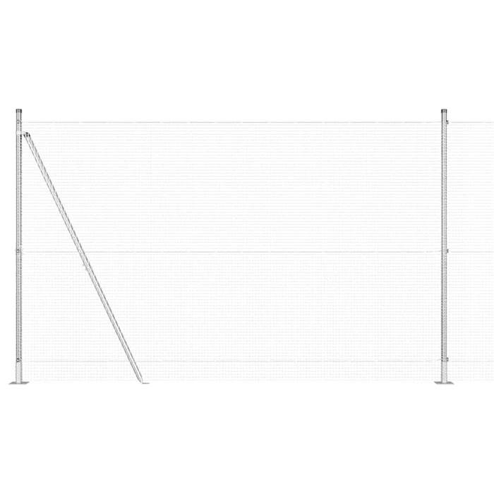Stâlp de gard. Argintiu 10 x 1,5 m (plasă de 16 x 16 mm) Oțel - WALTI WALTI