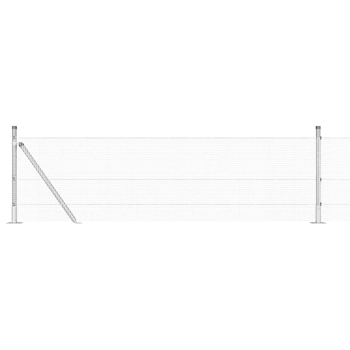 Stâlp de gard. Argintiu 25 x 0,5 m (plasă de 12 x 12 mm) Oțel - WALTI WALTI