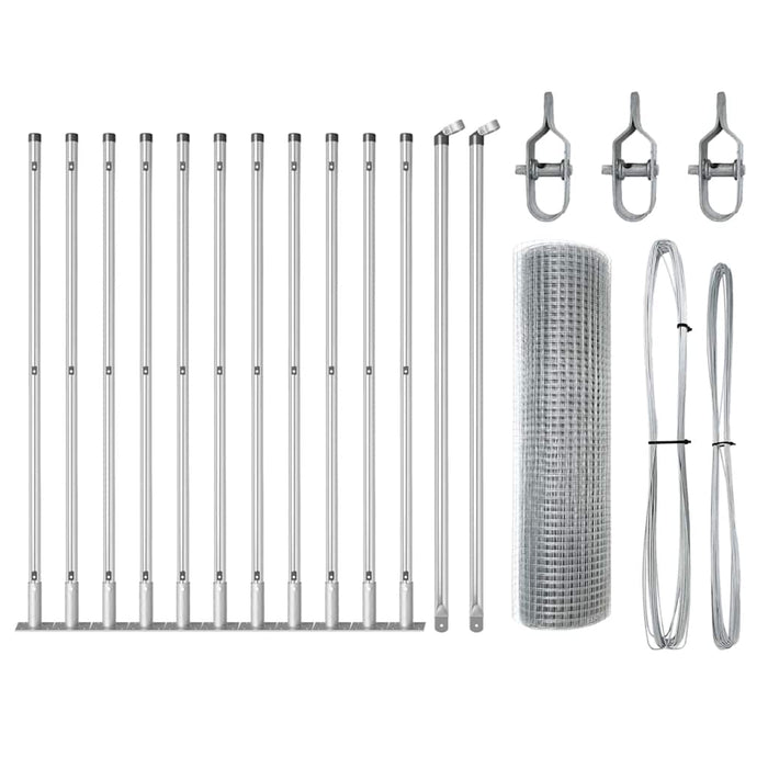 Stâlp de gard. Argintiu 25 x 0,5 m (mesh 19 x 19 mm) Oțel - WALTI WALTI