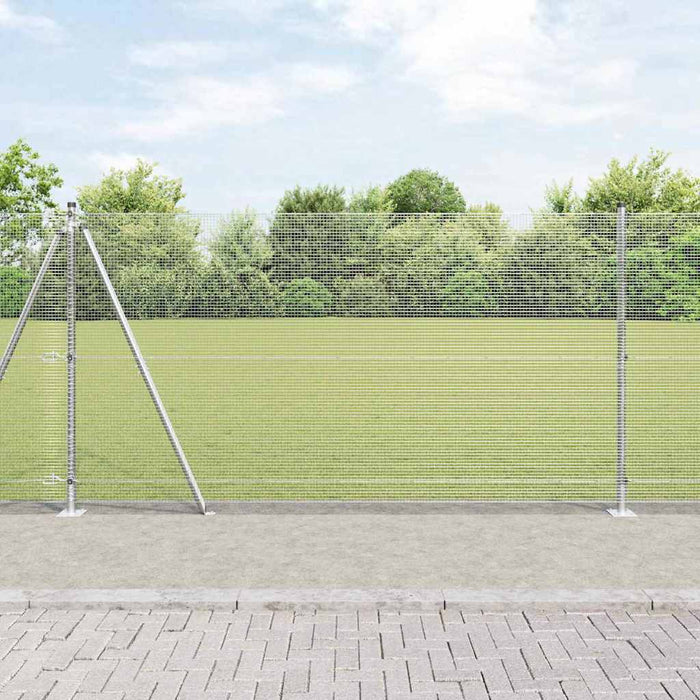 Stâlp de gard. Argintiu 25 x 1,2 m (plasă de 12 x 12 mm) Oțel - WALTI WALTI