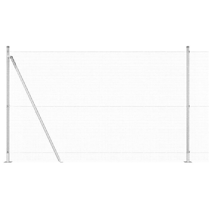 Stâlp de gard. Argintiu 25 x 1,5 m (19 x 19 mm plasă) Oțel - WALTI WALTI