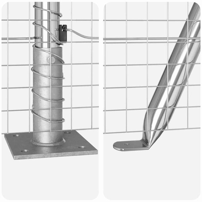 Stâlp de gard. Argintiu 25 x 1,5 m (plasă de 25 x 25 mm) Oțel - WALTI WALTI