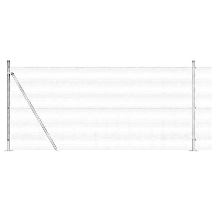 Stâlp de gard. Argintiu 50 x 0,8 m (plasă de 12 x 12 mm) Oțel - WALTI WALTI