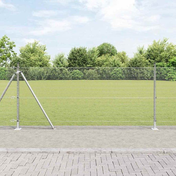 Stâlp de gard. Argintiu 50 x 0,8 m (plasă 19 x 19 mm) Oțel - WALTI WALTI