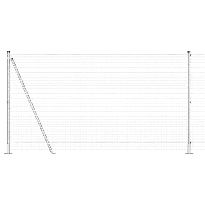 Stâlp de gard. Argintiu 50 x 1,2 m (plasă 19 x 19 mm) Oțel - WALTI WALTI