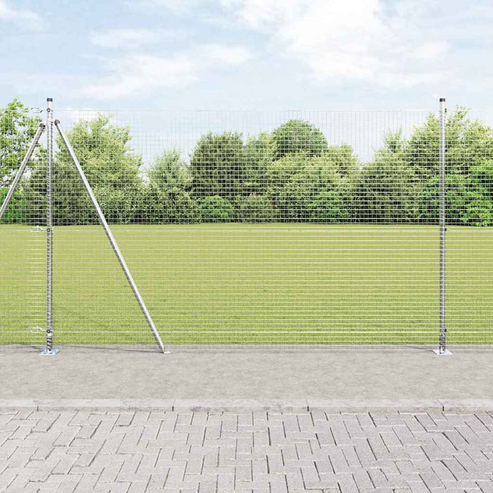 Stâlp de gard. Argintiu 50 x 1,4 m (plasă 25 x 25 mm) Oțel - WALTI WALTI