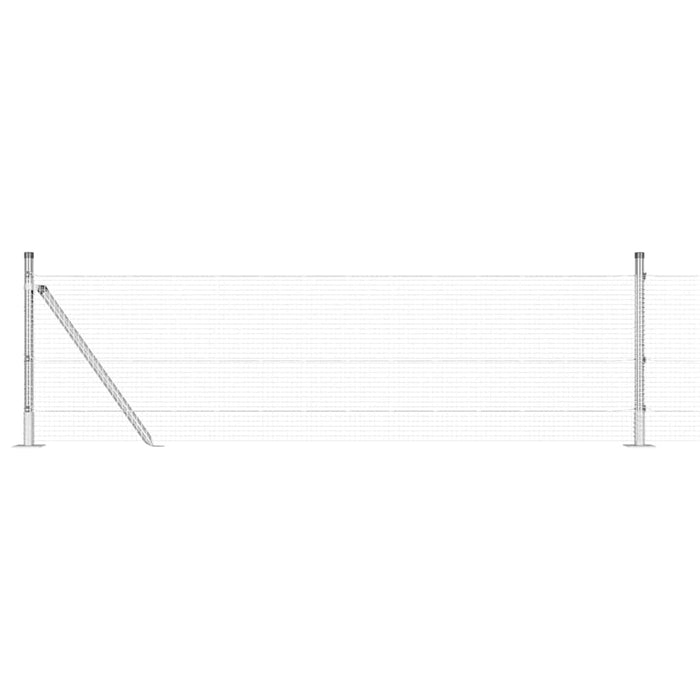 Stâlp de gard. Argintiu 100 x 0,4 m (16 x 16 mm plasă) Oțel - WALTI WALTI