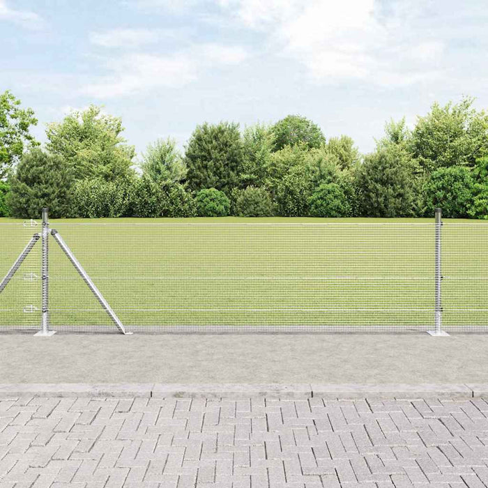 Stâlp de gard. Argintiu 100 x 0,6 m (plasă de 12 x 12 mm) Oțel - WALTI WALTI