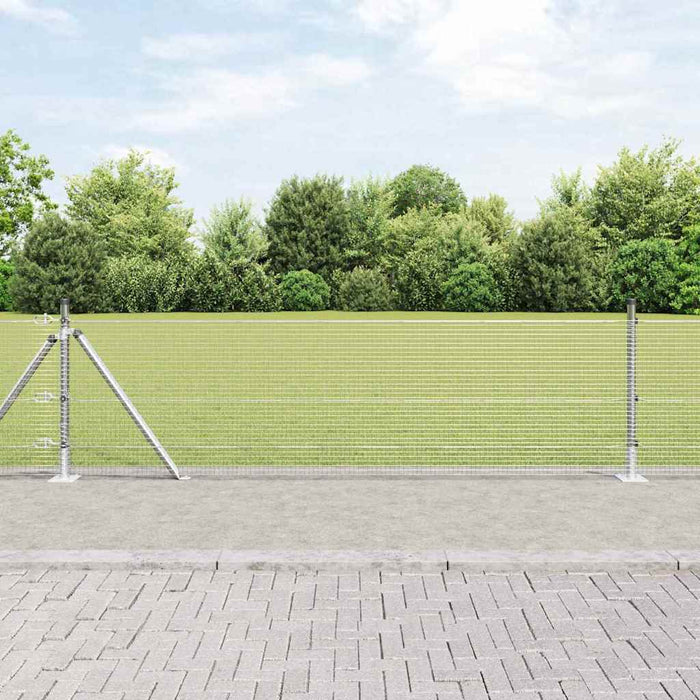 Stâlp de gard. Argintiu 100 x 0,6 m (plasă de 16 x 16 mm) Oțel - WALTI WALTI
