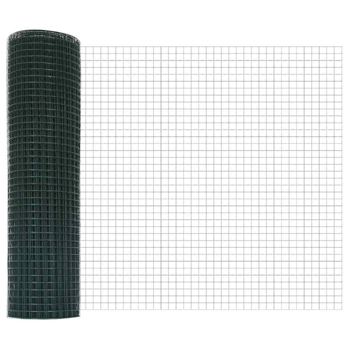 Stâlp de gard. Verde 10 x 0,6 m (plasă 25 x 25 mm) Oțel și PVC - WALTI WALTI