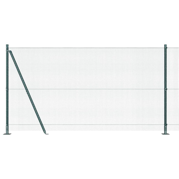 Stâlp de gard. Verde 10 x 1,2 m (plasă 12 x 12 mm) Oțel și PVC - WALTI WALTI