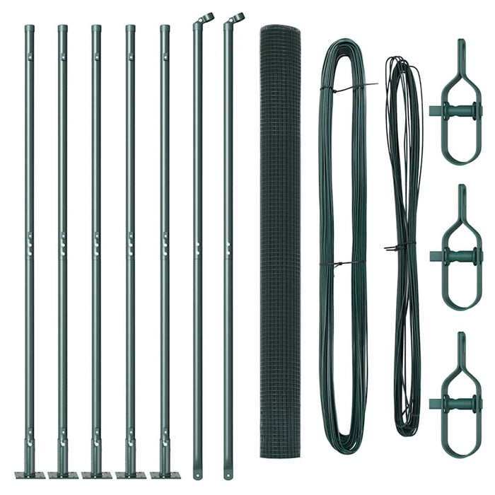 Stâlp de gard. Verde 10 x 1,4 m (plasă 16 x 16 mm) Oțel și PVC - WALTI WALTI