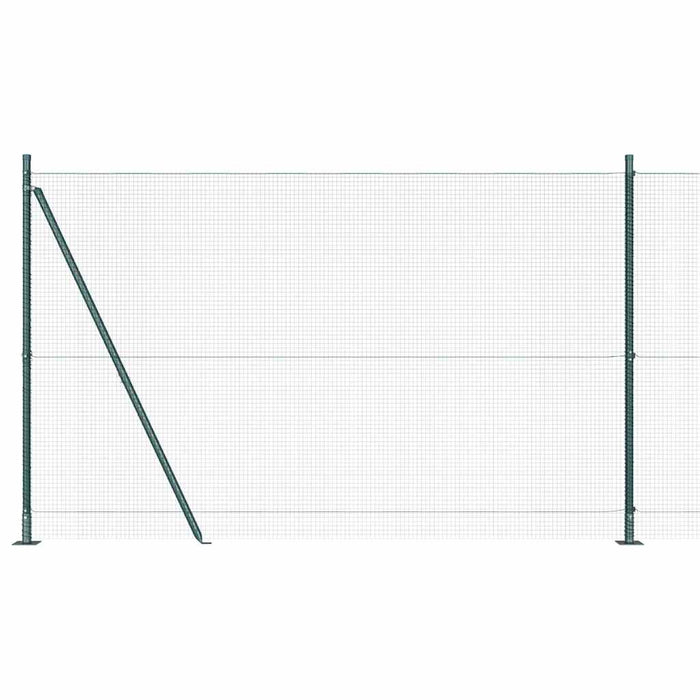 Stâlp de gard. Verde 10 x 1,6 m (plasă 16 x 16 mm) Oțel și PVC - WALTI WALTI