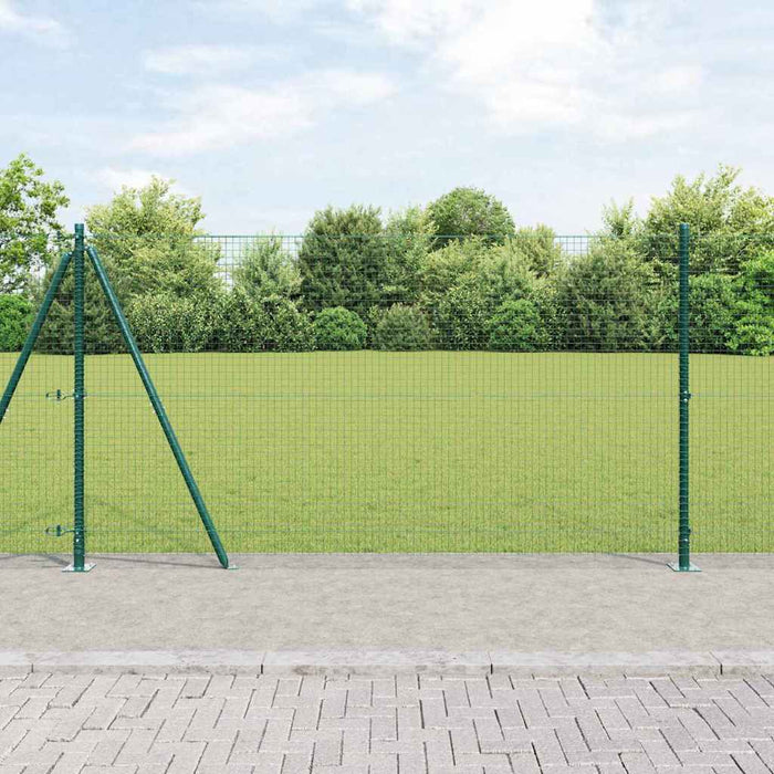 Stâlp de gard. Verde 25 x 1,2 m (25 x 25 mm plasă) Oțel și PVC - WALTI WALTI