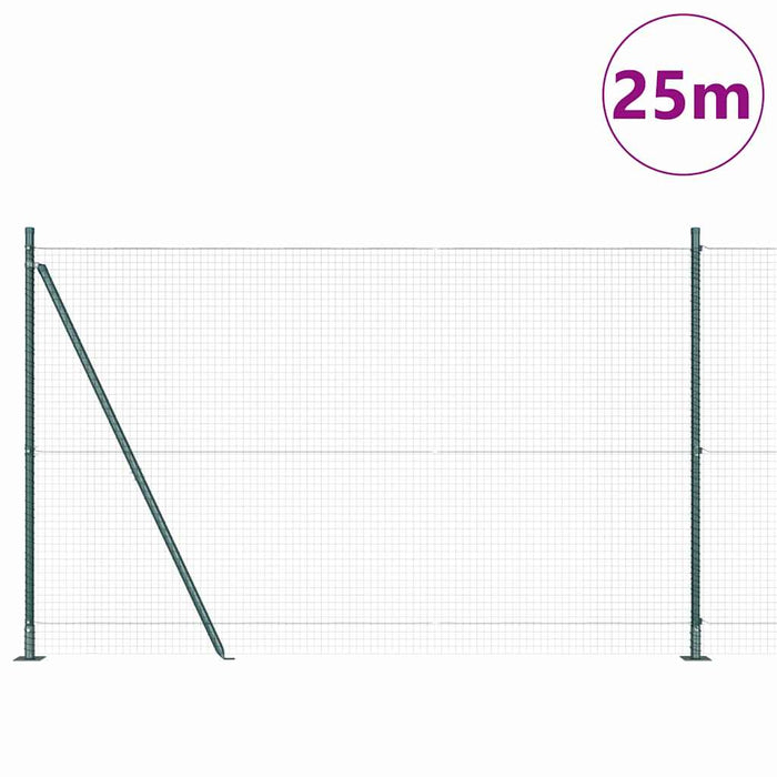Stâlp de gard. Verde 25 x 1,5 m (plasă de 25 x 25 mm) Oțel - WALTI WALTI