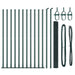 Stâlp de gard. Verde 25 x 1,6 m (25 x 25 mm plasă) Oțel și PVC - WALTI WALTI