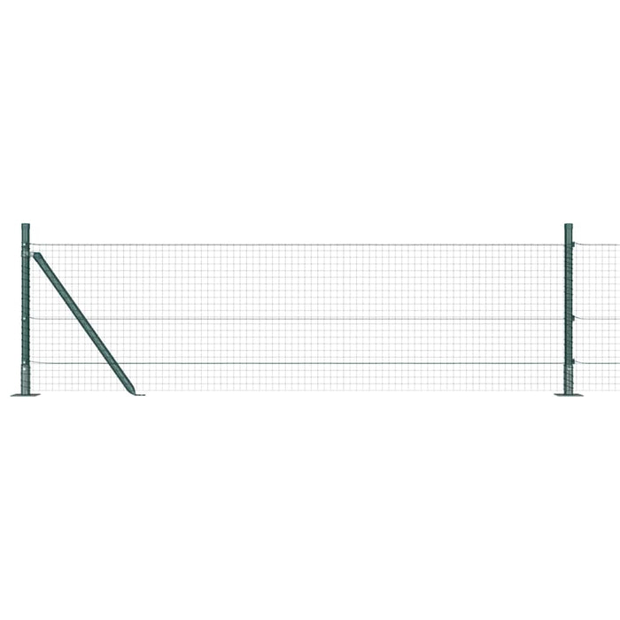 Stâlp de gard. Verde 50 x 0,5 m (25 x 25 mm plasă) Oțel și PVC - WALTI WALTI