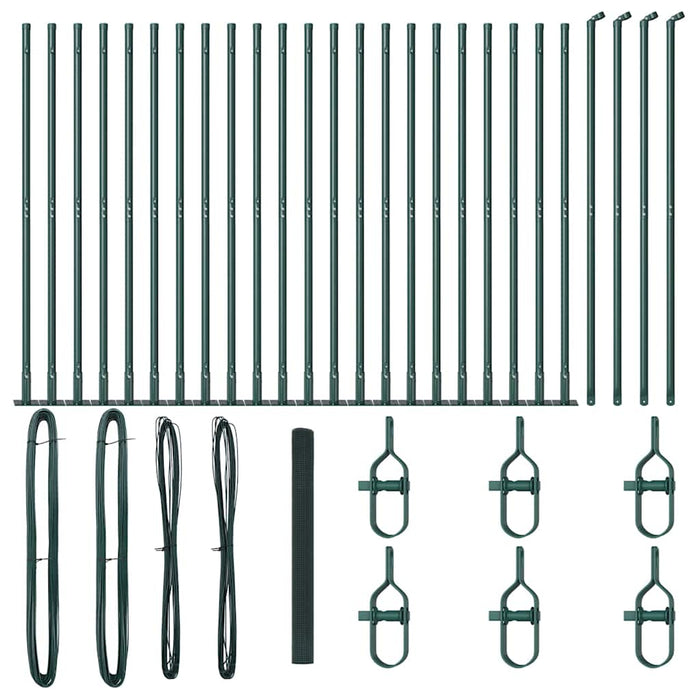 Stâlp de gard. Verde 50 x 1,4 m (plasă 12 x 12 mm) Oțel și PVC - WALTI WALTI