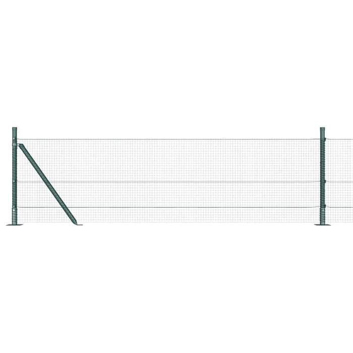 Stâlp de gard. Verde 100 x 0,4 m (16 x 16 mm plasă) Oțel și PVC - WALTI WALTI