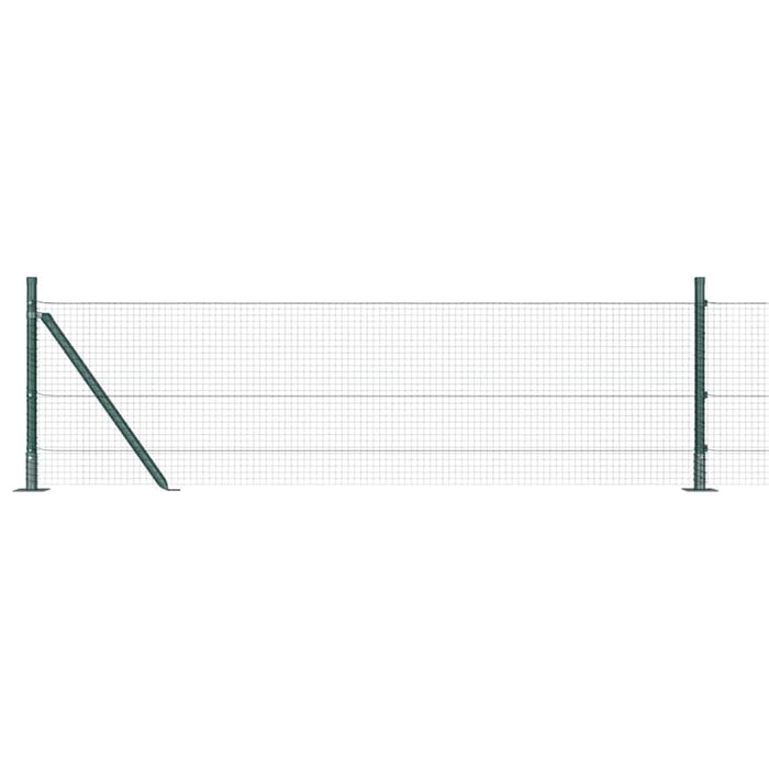 Stâlp de gard. Verde 100 x 0,4 m (plasă 19 x 19 mm) Oțel și PVC - WALTI WALTI