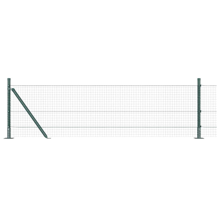 Stâlp de gard. Verde 100 x 0,6 m (plasă 25 x 25 mm) Oțel și PVC - WALTI WALTI