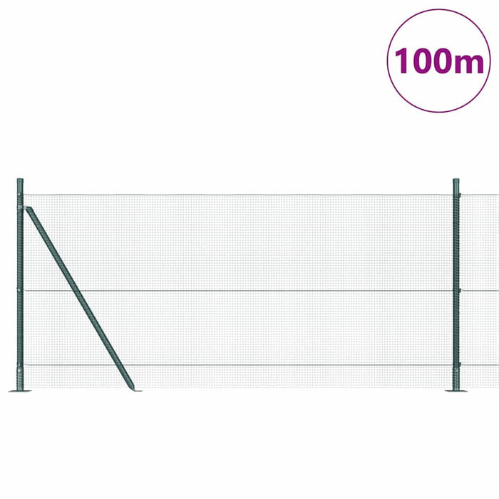 Stâlp de gard. Verde 100 x 1 m (plasare de 12 x 12 mm) - WALTI WALTI