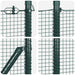 Stâlp de gard. Verde 100 x 1 m (plasă 16 x 16 mm) Oțel și PVC - WALTI WALTI
