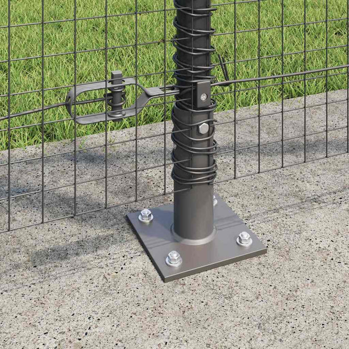 Stâlp de gard. Gri 10 x 1,2 m (25 x 25 mm plasă) Oțel și PVC - WALTI WALTI