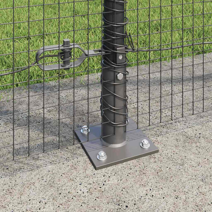 Stâlp de gard. Gri 10 x 1,4 m (plasă 19 x 19 mm) Oțel și PVC - WALTI WALTI