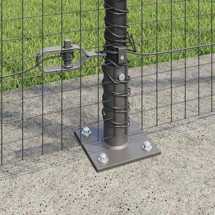 Stâlp de gard. Gri 10 x 1,4 m (25 x 25 mm plasă) Oțel și PVC - WALTI WALTI